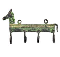 Long Horse Body Bronze Patina Hooks