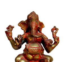 Brass Ganesha (Ht-7.9 Inches)