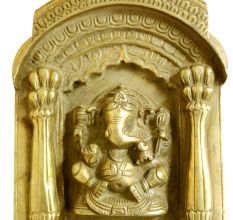 Brass Ganesha (Ht-8.25 Inches)