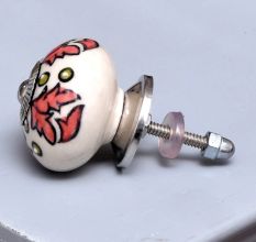 Peach Leaf Ceramic Knob