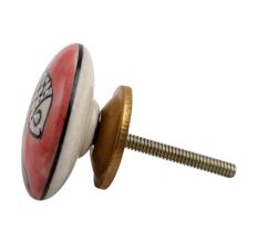 Peach Fish Flat Ceramic Drawer Knob