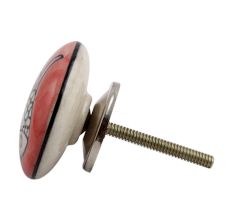 Peach Fish Flat Ceramic Drawer Knob