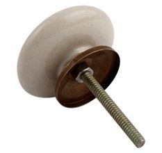 Slate Blue Stripe Flat Ceramic Drawer Knob