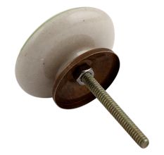 Pea Green Flat Ceramic Cupboard Knob