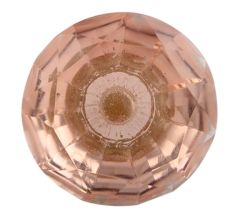 Pink Diamond Shape Big Glass Cabinet Knob