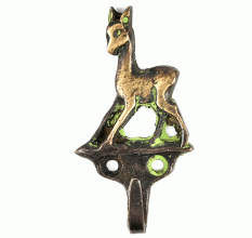 Bronze Deer Single Wall Hooks