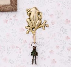 Golden Bronze Frog Wall Hooks