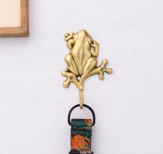 Golden Bronze Frog Wall Hooks