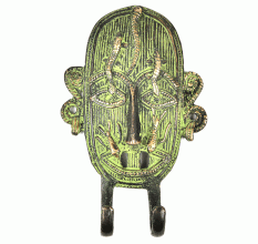 Bronze Face Mask Wall Hooks