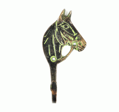 Black Brass Western Horse Wall Hooks