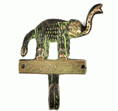 Bronze Basic Elephant Design Wall Hooks