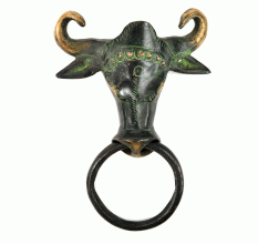 Bull Solid Brass Door Knocker Ring