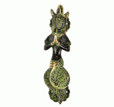 Bronze Naga Kanya Art Door Handle