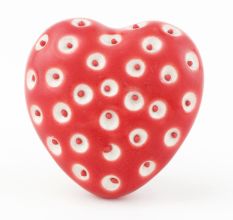 Red Heart Etched Ceramic Dresser Knob Online