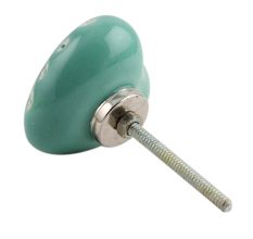 Sea Green Heart Etched Ceramic Cabinet Knob Online