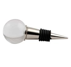 Clear Round Glass Wine Stopper