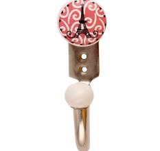 Pink Paris Eiffel Tower Hooks