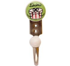 Diva Pea Green Ceramic Hooks