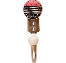 Black Pink Ceramic Flat Dresser Hooks