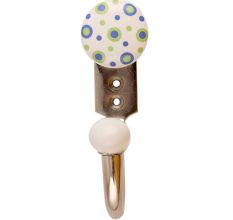Blue Dot Ceramic Flat Wall Hooks Online