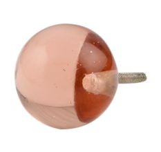 Peach Pink Round Glass Drawer Knob Online