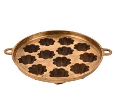 Bronze Floral Shaped Circular Vintage Appe Mould