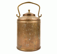 Brass Hand Carved Water Pot Milk Container