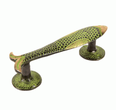 Carved Fish Shaped Brass Door Handle