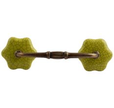Lime Ceramic Bridge Dresser Handles