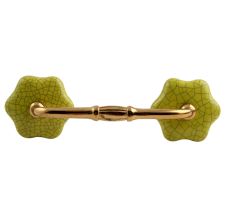 Lime Ceramic Bridge Dresser Handles