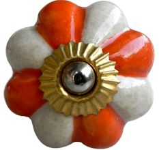White Orange Knob