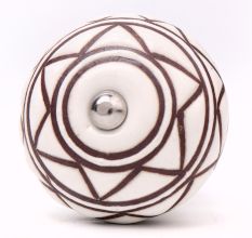 Brown Pattern Etched Ceramic Knobs