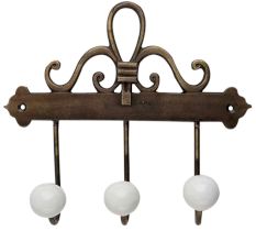 Solid White Ceramic Iron Hooks
