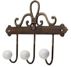 Solid White Ceramic Iron Hooks