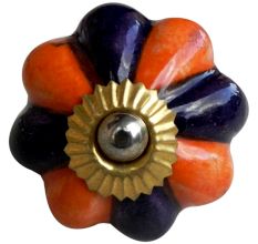 Orange Navy Blue Knob