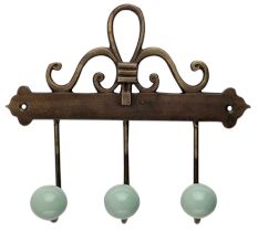 Solid Sage Green Ceramic Iron Hooks