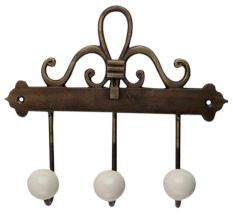 Solid Cream Ceramic Iron Hooks