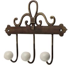 Solid Cream Ceramic Iron Hooks