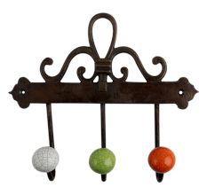 Multi Crackle Ceramic Iron Hooks