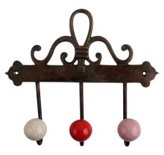 Multi Crackle Ceramic Iron Hooks
