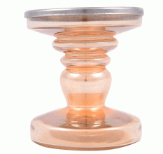 Glass Pillar And Dinner Candle Holder(Set of 1 Piece)
