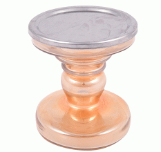 Glass Pillar And Dinner Candle Holder(Set of 1 Piece)