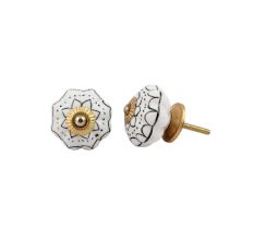 Black Lotus Ceramic Knob