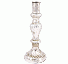 Tall Glass Pillar Candle Holder