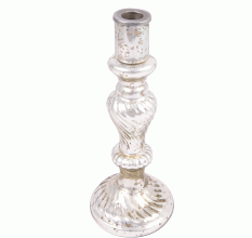 Tall Glass Pillar Candle Holder