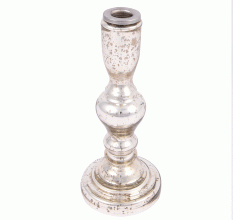 Silver Vintage Effect Candle Holder