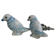 Light Blue Bird Knob