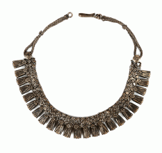 Metal Alloy Choker With Oxidised Silver Finish