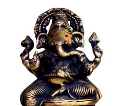 Brass Ganesha (Ht- 9 Inches)