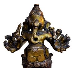 Brass Ganesha (Ht- 11 Inches)